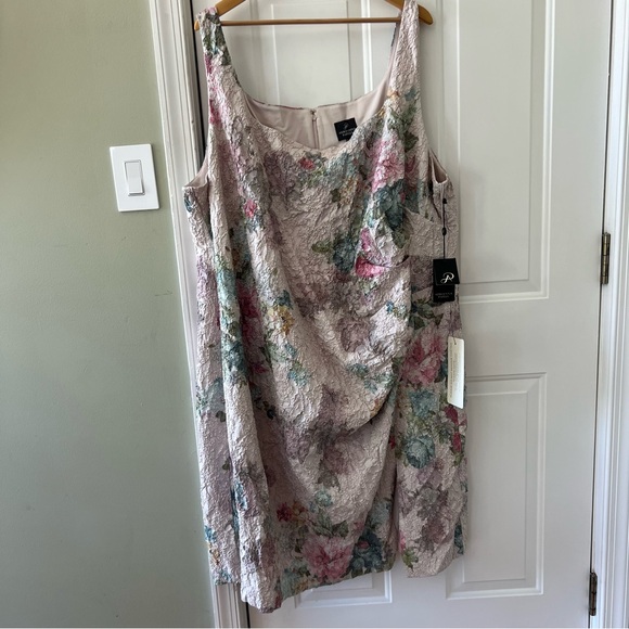 ADRIANNA PAPPEL Plus Size Floral Ruched Formal Dress Size 30W NWT - Picture 4 of 16